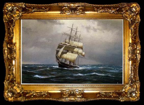 framed  unknow artist Seascape, boats, ships and warships. 109, ta009-2